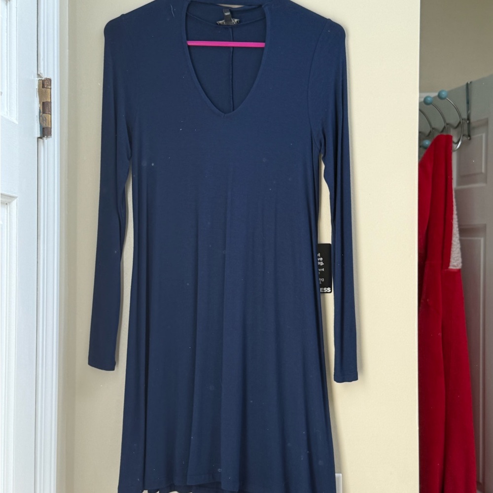 Navy Long Sleeve Dress
